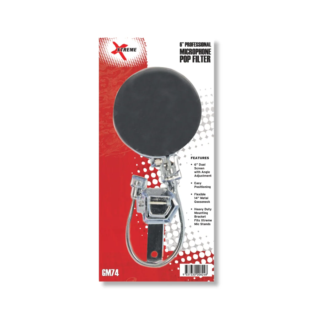 Xtreme GM74 Professional Microphone Pop Filter - 6 inch