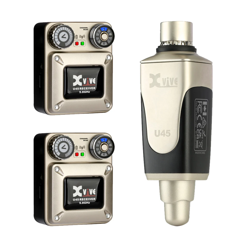 Xvive U45R2 In Ear Monitor System - 5.8GHz, 2 Receivers