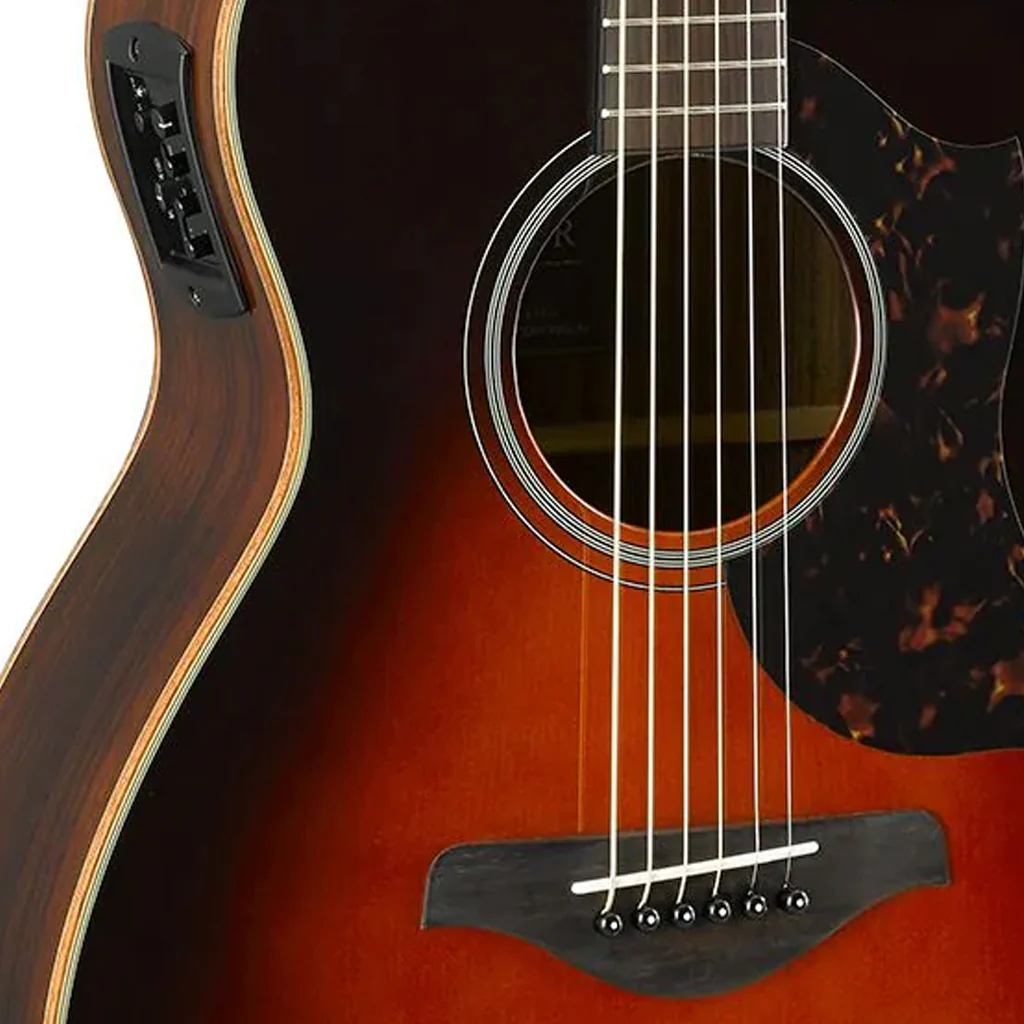 Yamaha AC1R Acoustic Guitar with Cutaway - Brown Sunburst - Image 5