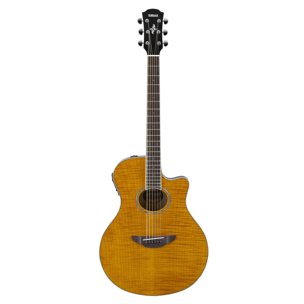 Yamaha APX600FM Amber Flamed Maple Acoustic-Electric Guitar - Image 2