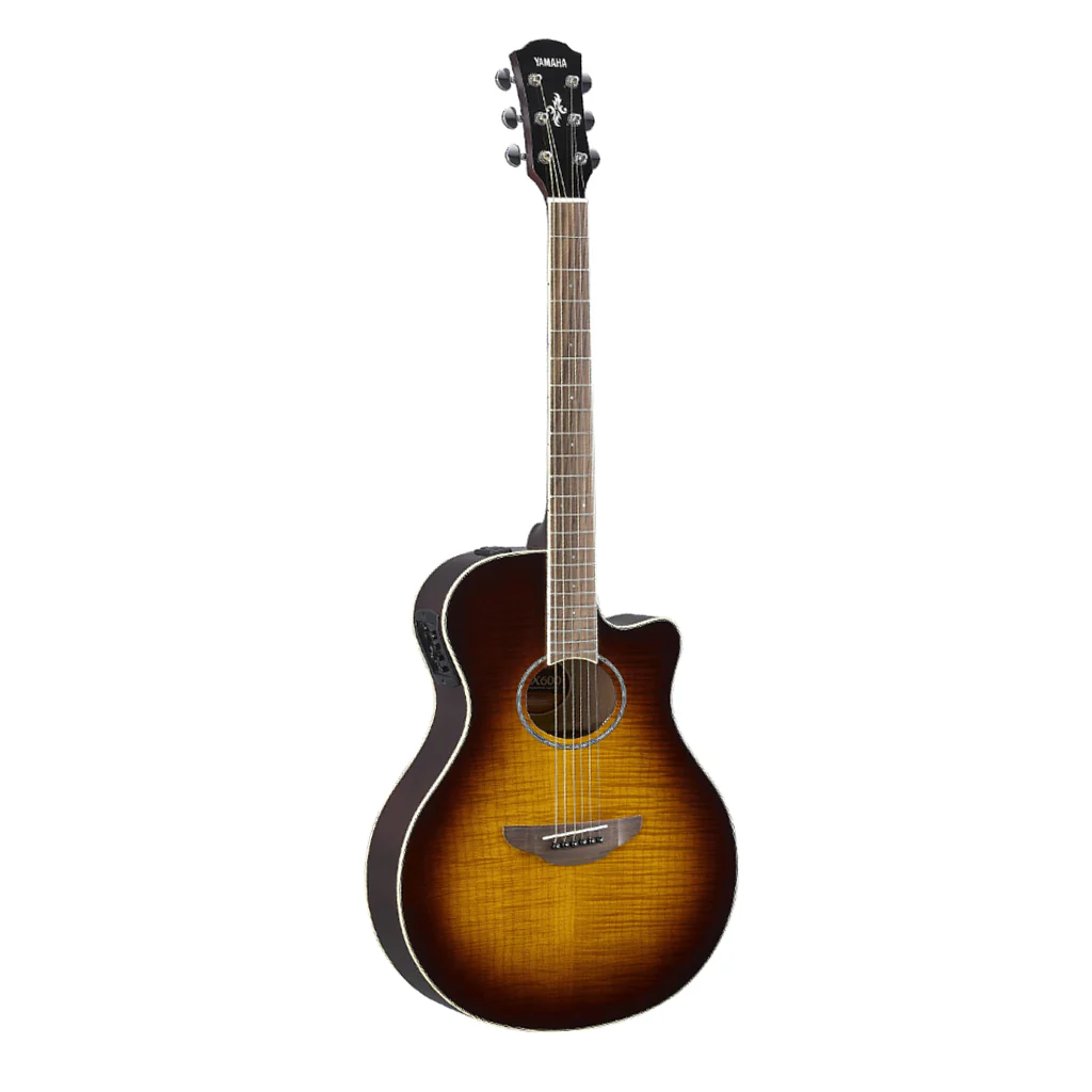 Yamaha - APX600FM Tobacco Brown Sunburst Flamed Maple Acoustic-Electric Guitar - Image 2