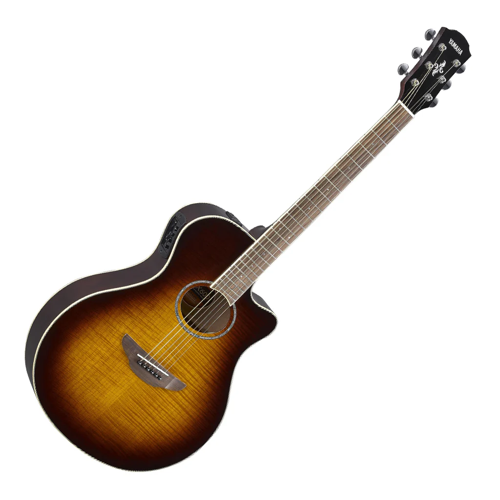 Yamaha - APX600FM Tobacco Brown Sunburst Flamed Maple Acoustic-Electric Guitar - Image 5