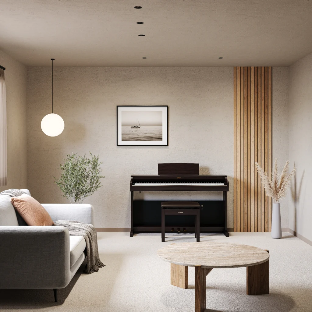 Yamaha Arius YDP-166 88-key Upright Digital Piano with Bench - Rosewood - Image 7