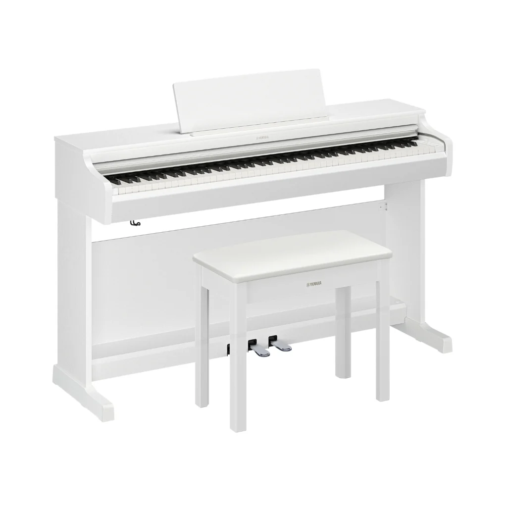 Yamaha Arius YDP-166 88-key Upright Digital Piano with Bench - White