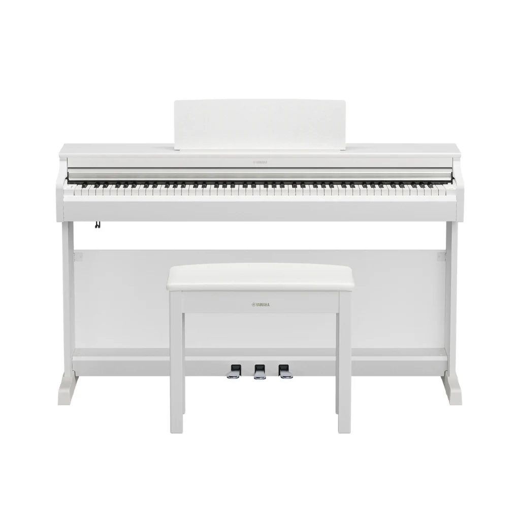Yamaha Arius YDP-166 88-key Upright Digital Piano with Bench - White - Image 3