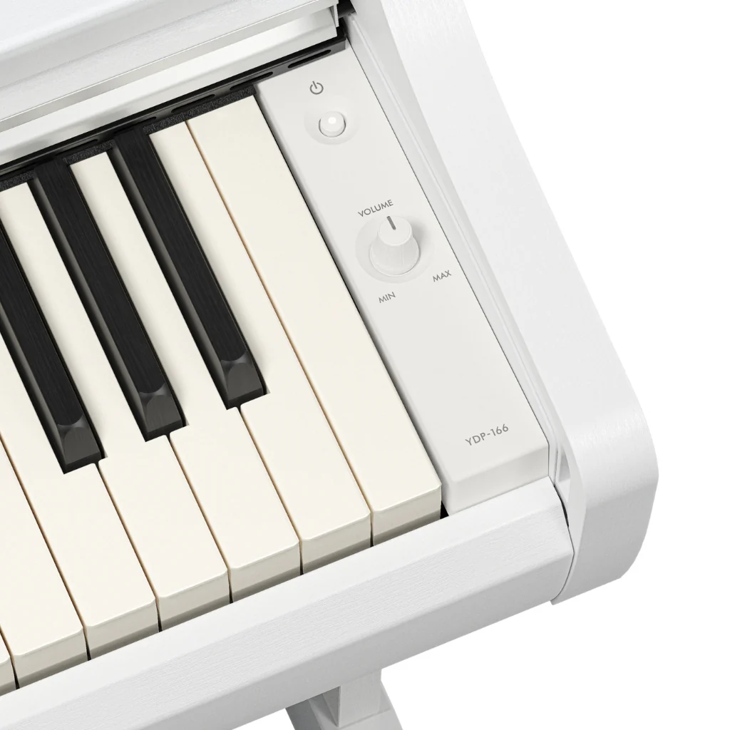 Yamaha Arius YDP-166 88-key Upright Digital Piano with Bench - White - Image 5