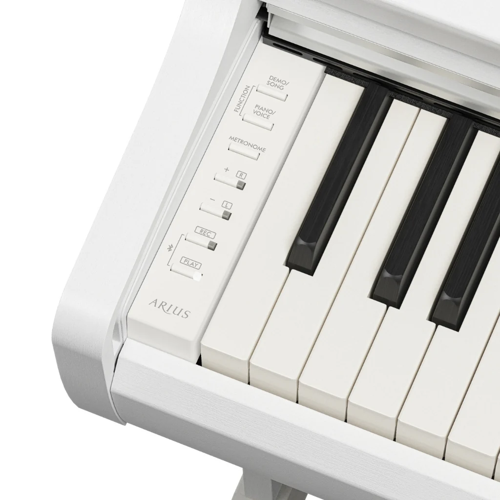 Yamaha Arius YDP-166 88-key Upright Digital Piano with Bench - White - Image 6