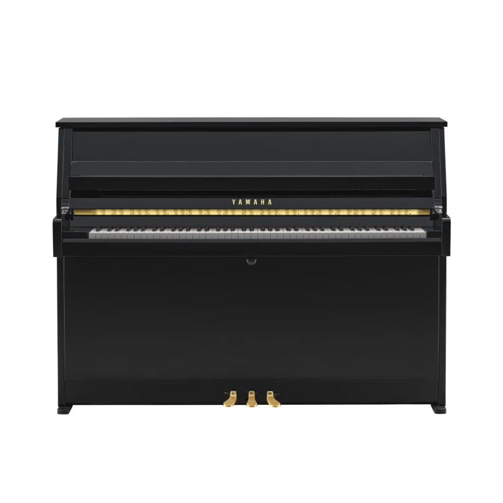 Yamaha B10 110cm Upright Piano - Polished Ebony - Image 2
