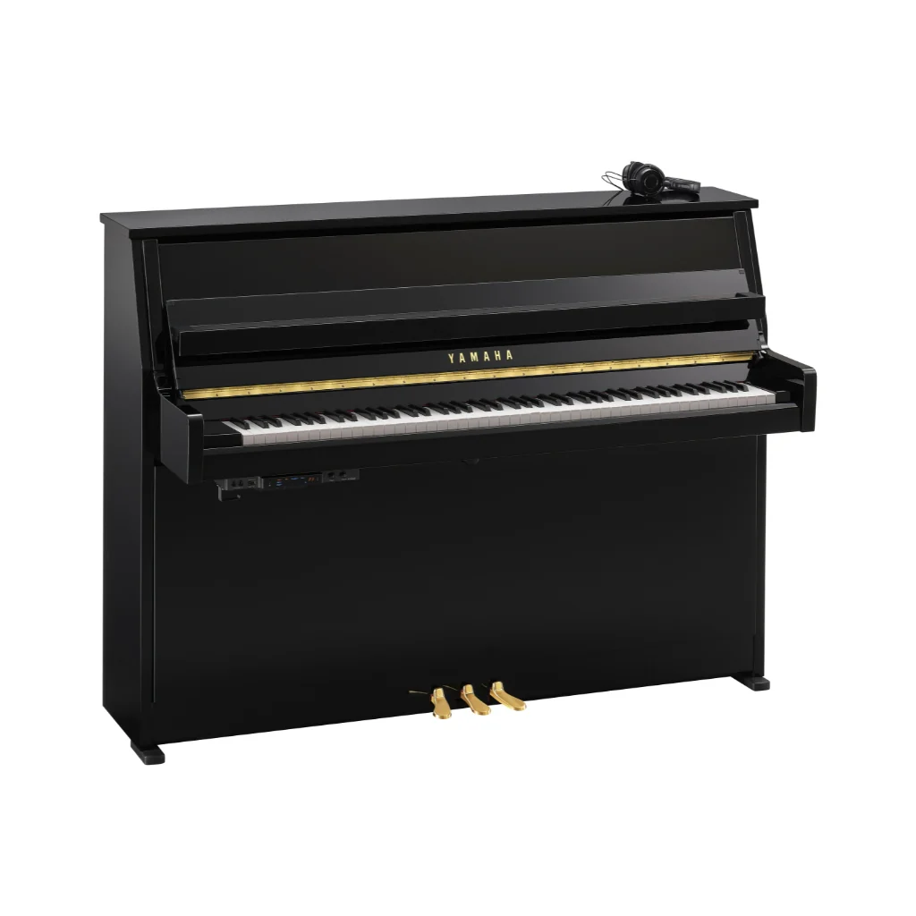 Yamaha B10 SC3 110cm Silent Upright Piano - Polished Ebony