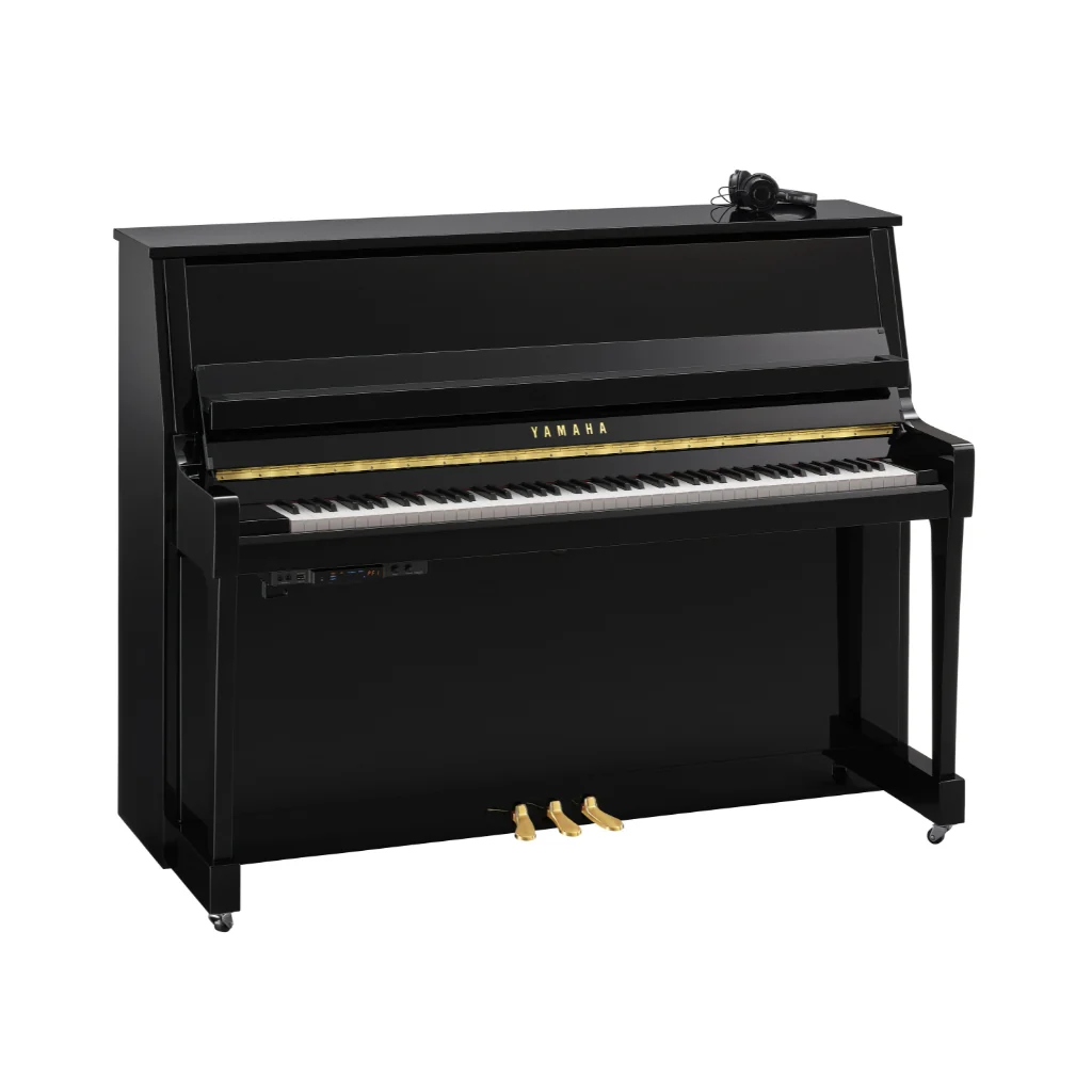Yamaha B20 SC3 116cm Silent Upright Piano - Polished Ebony