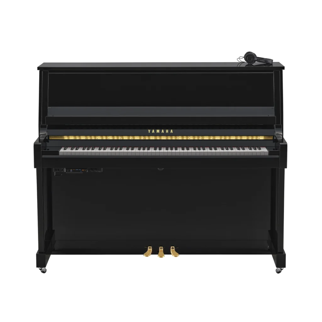 Yamaha B30 SC3 121cm Silent Upright Piano - Polished Ebony - Image 2