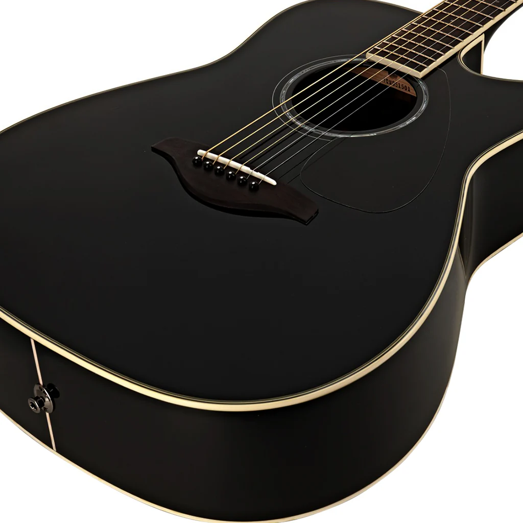 Yamaha FGX830C Acoustic Guitar - Black - Image 4