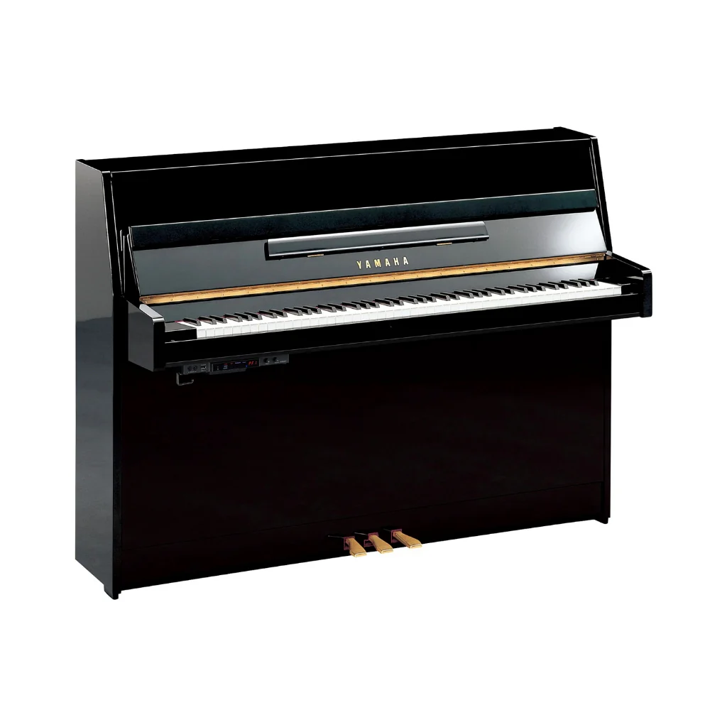 Yamaha JU109TC3PE 109cm Upright Piano with TC3 TransAcoustic System in Polished Ebony