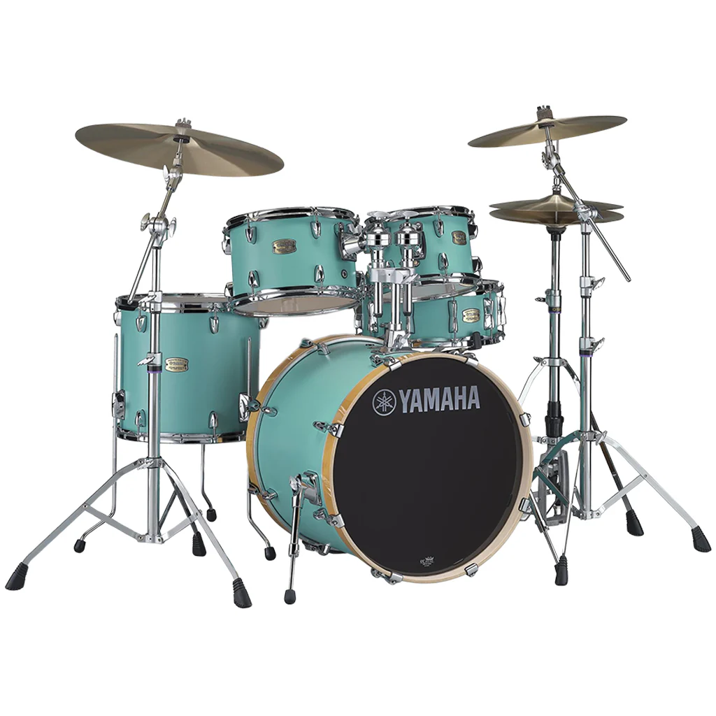 Yamaha Stage Custom Next Stage Fusion Drum Kit w/Hardware + Cymbals - Matte Surf Green (EX DEMO)