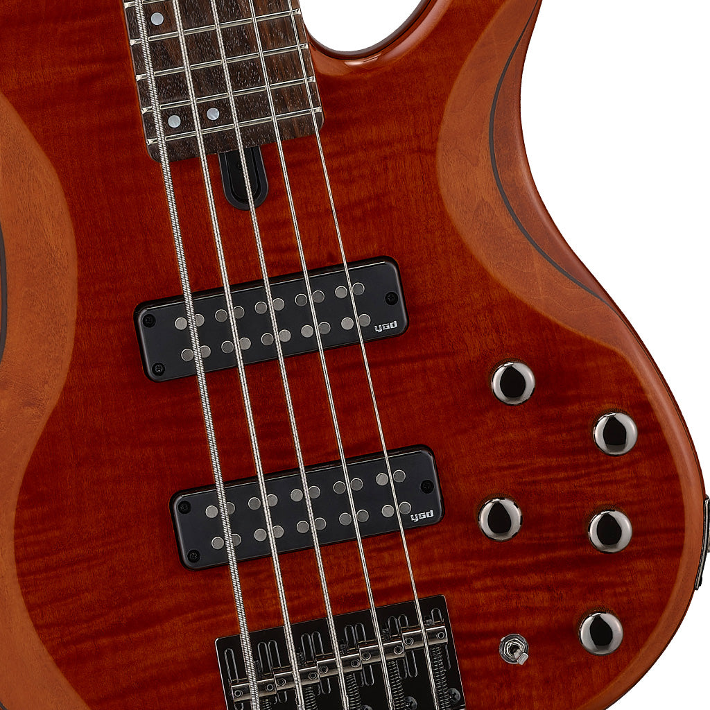 Yamaha TRBX605FM 5-String Bass Guitar - Caramel Brown - Image 7
