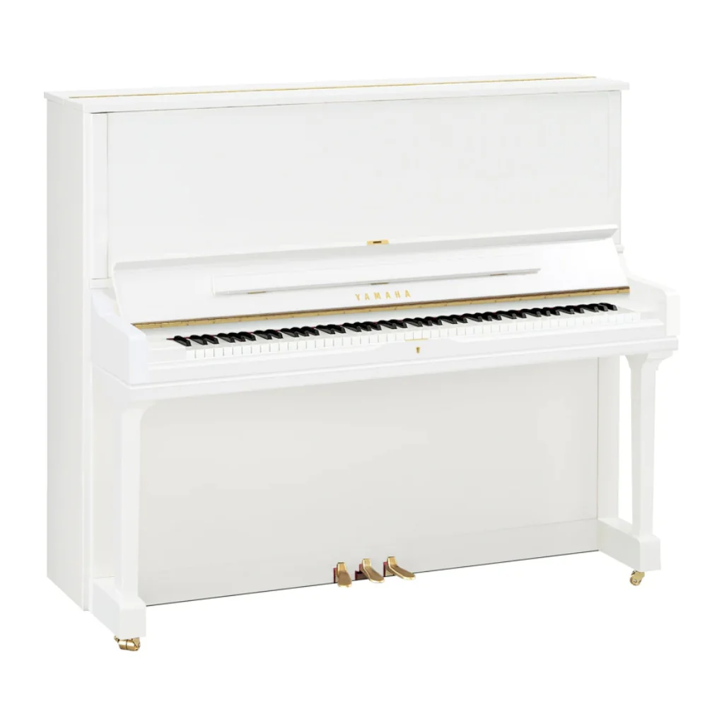Yamaha YUS3PWH 131cm Professional Upright Piano in Polished White