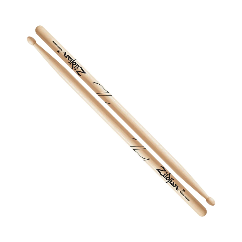 Zildjian 2BWN Hickory Series 2B Wood Tip Drum Sticks