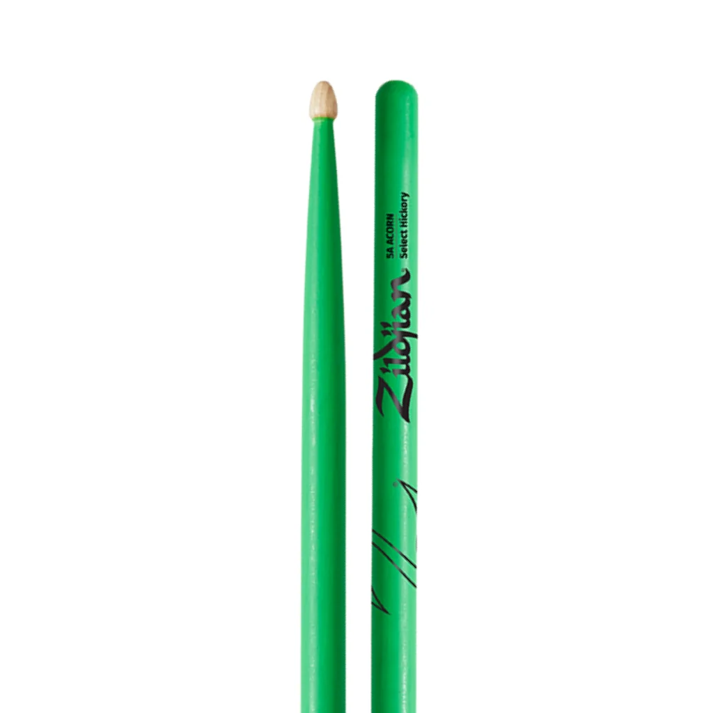 Zildjian 5A Acorn Wood - Neon Green